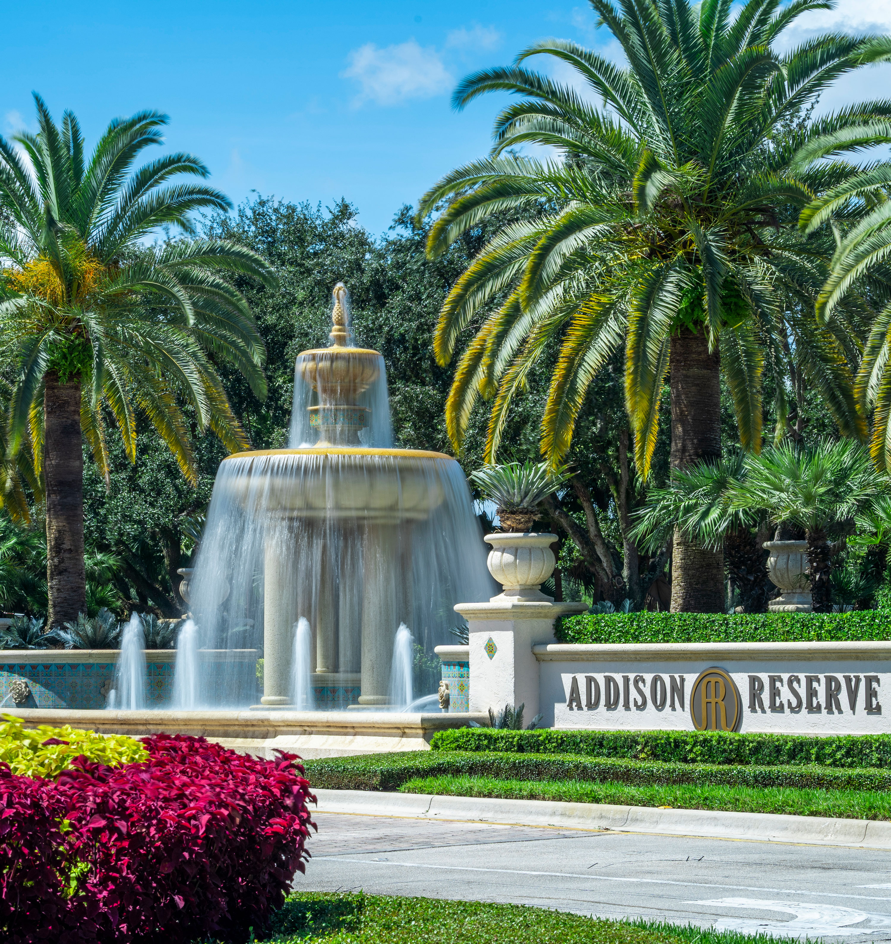 The fountain at Addison Reserve in Florida