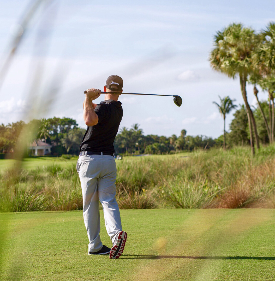 Man celebrating putt at Addison Reserve in Florida